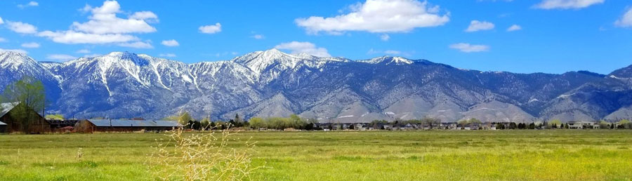 Carson Valley beneath the Sierra Nevada mountains